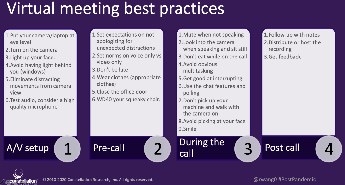 Tuesday's Tip: Virtual Meeting Best Practices | R "Ray" Wang